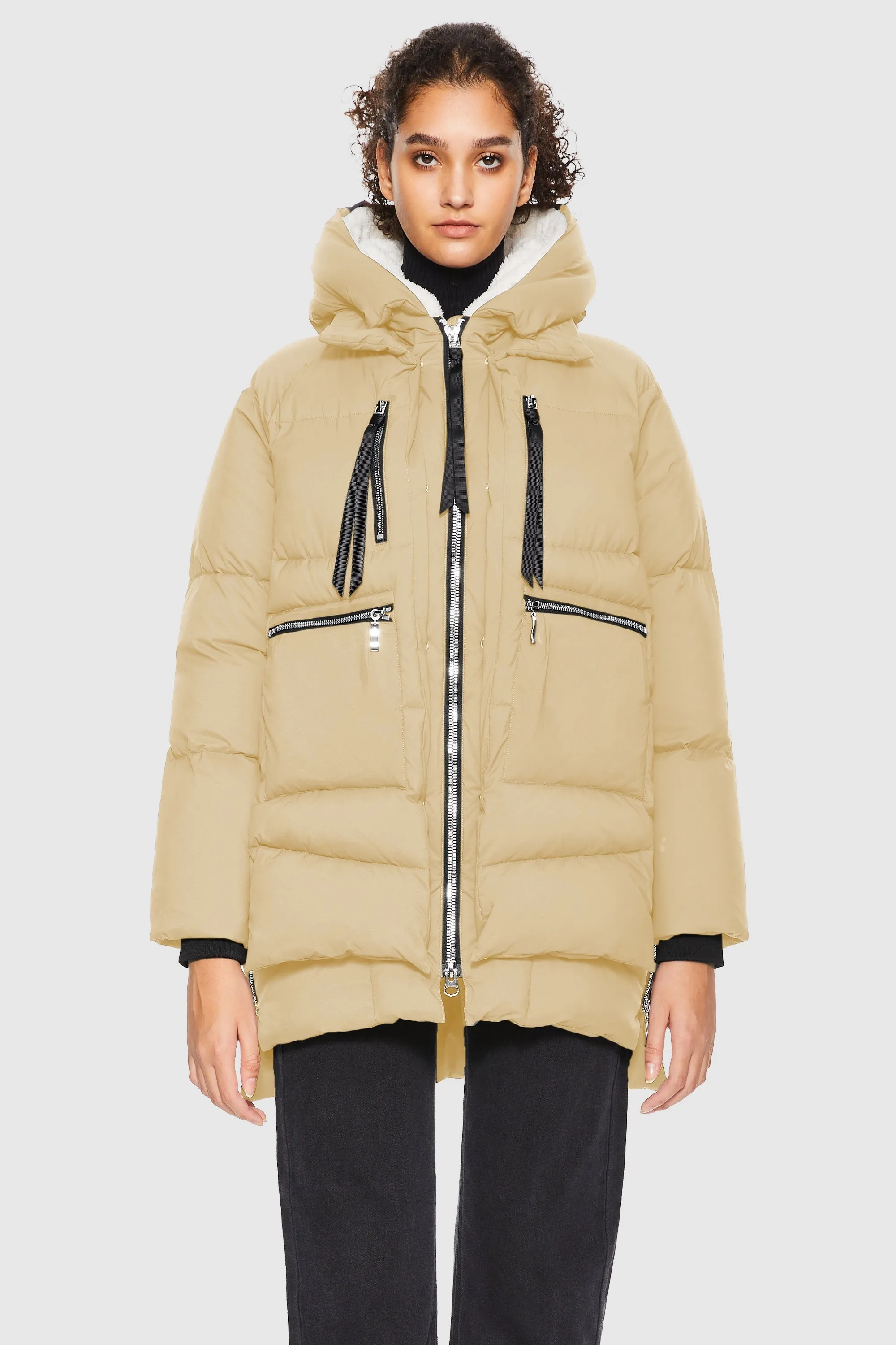 092 Thickened Hooded Puffer Jacket