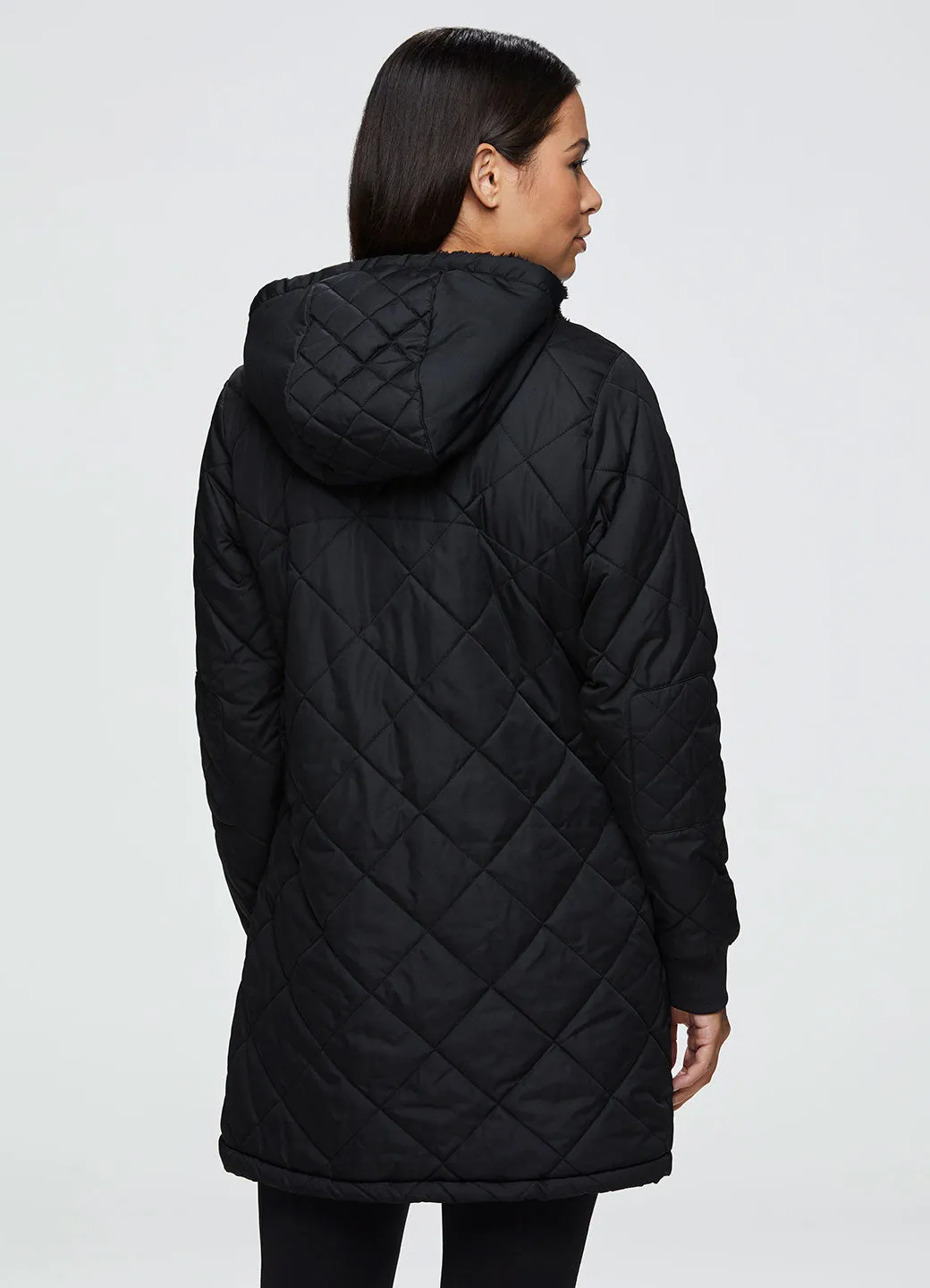 Aya Sherpa Lined Hooded Puffer Coat