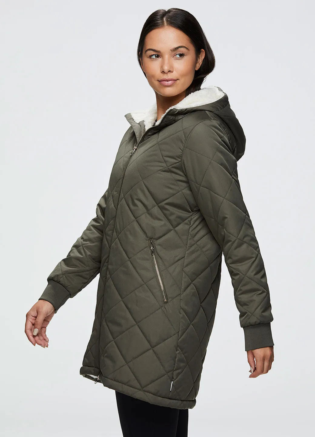 Aya Sherpa Lined Hooded Puffer Coat