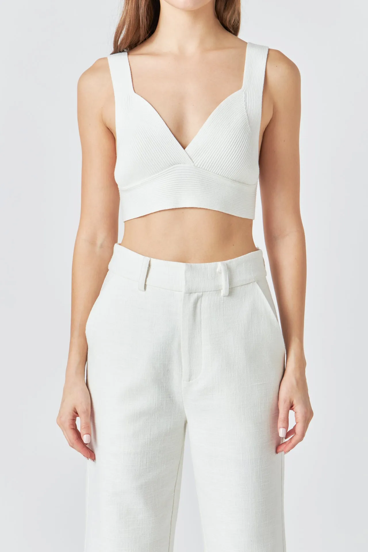 Back Tie Elevated Knit Bralette