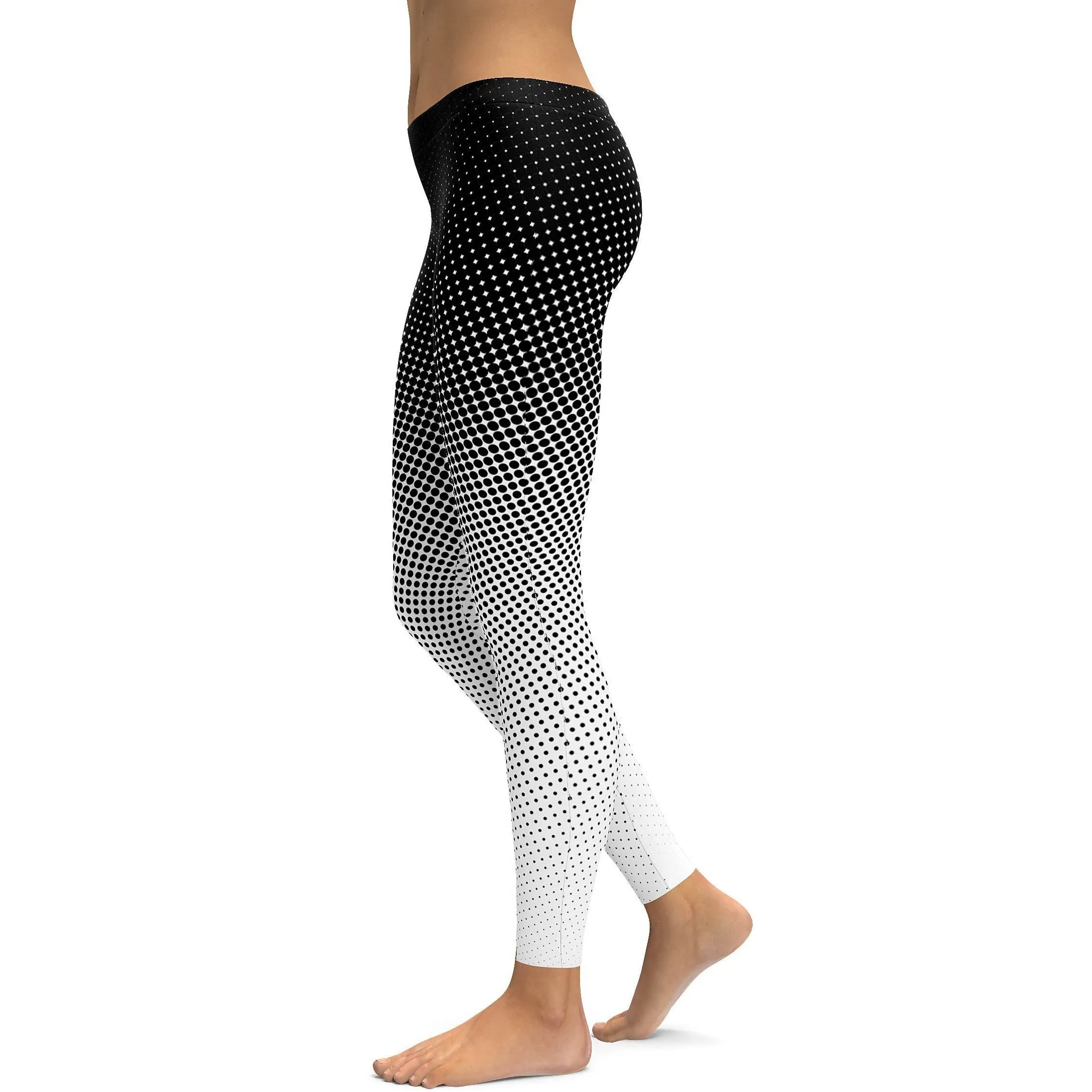 B&W Halftone Leggings