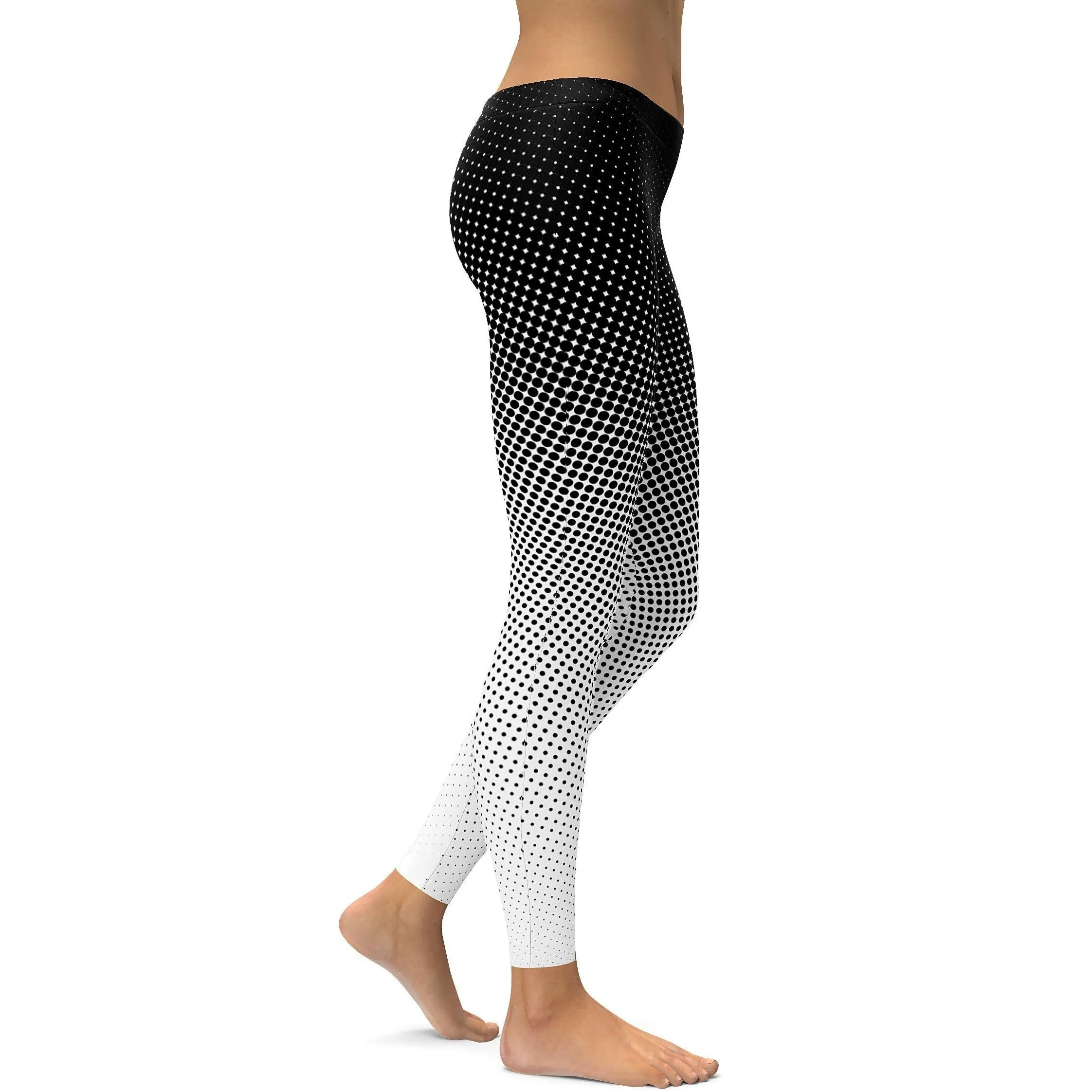 B&W Halftone Leggings