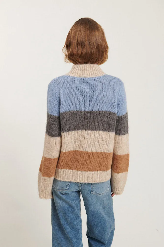 BASIC APPAREL Caterina sweater blue grey brown women