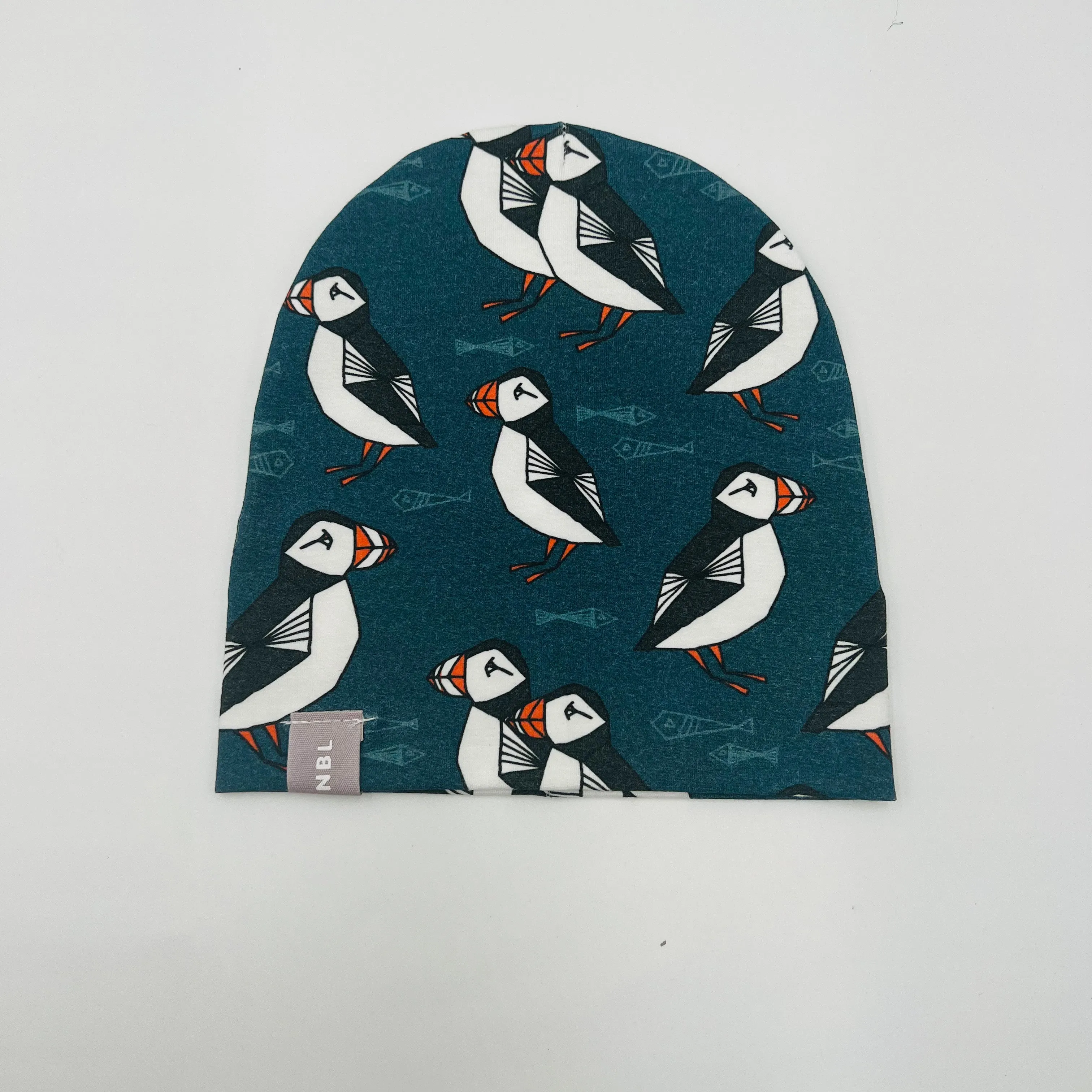 Beanie Hat (Blue Puffin)