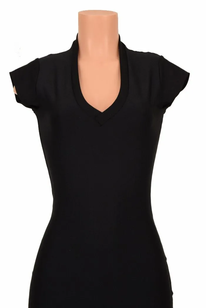 Black Zen V Neck Dress