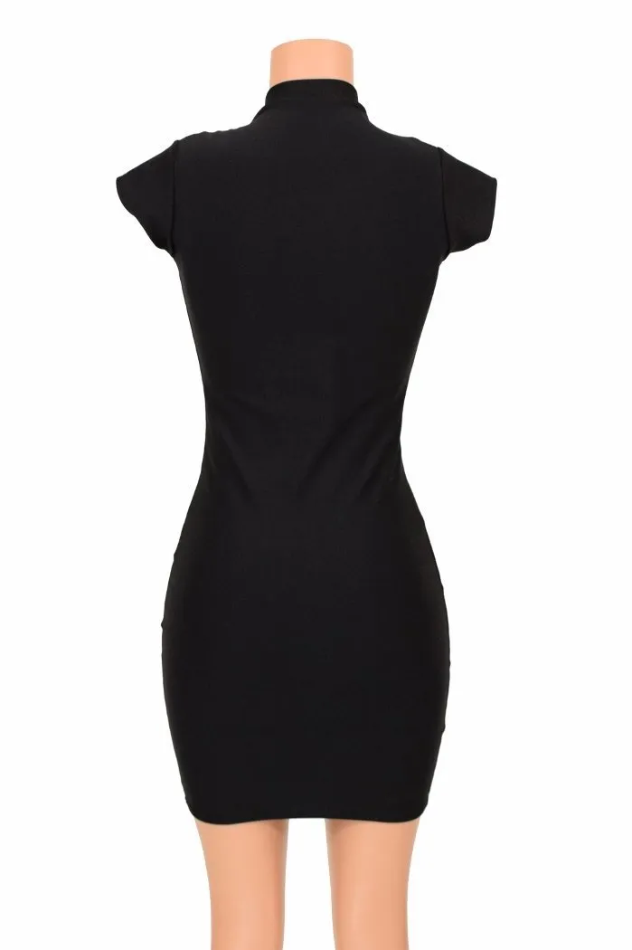 Black Zen V Neck Dress