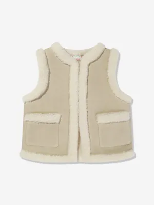 Bonpoint Girls Fleece Lined Bibi Gilet