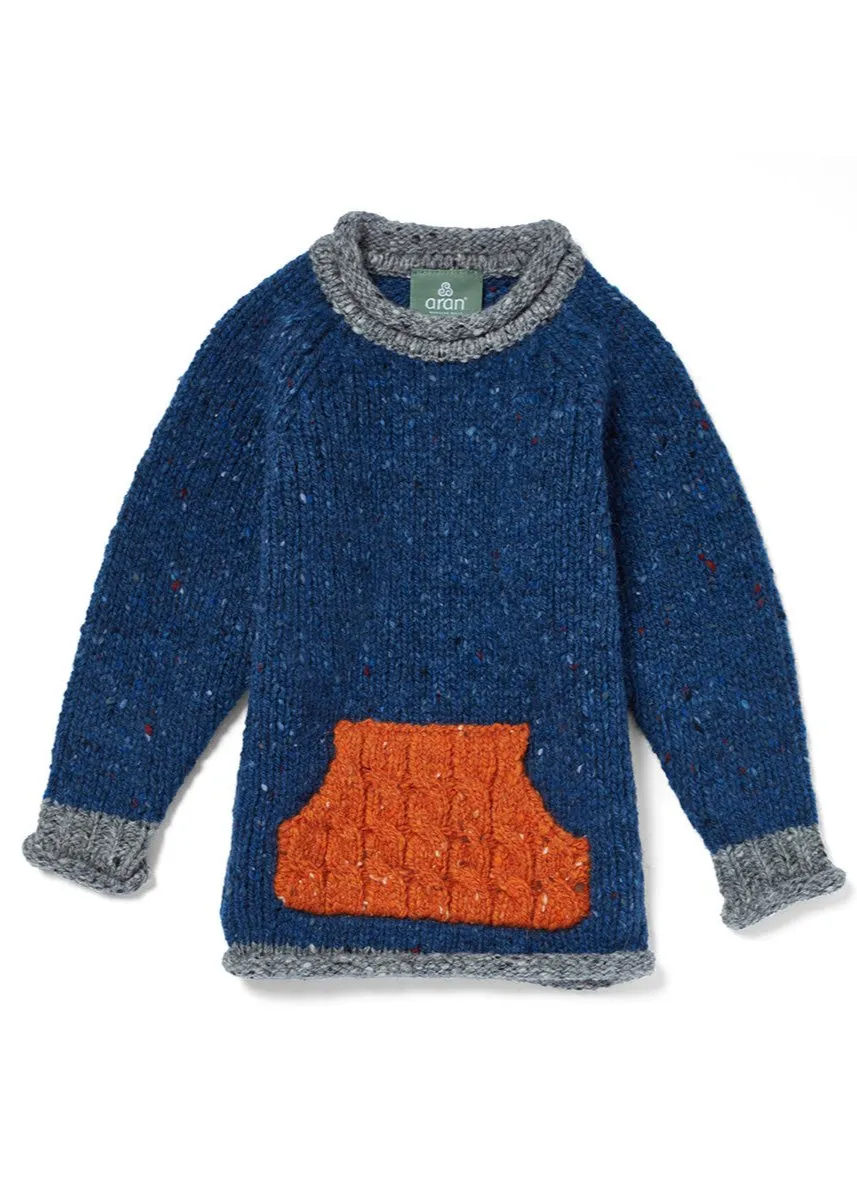 Childrens Roll Neck Sweater | Kangaroo Pocket