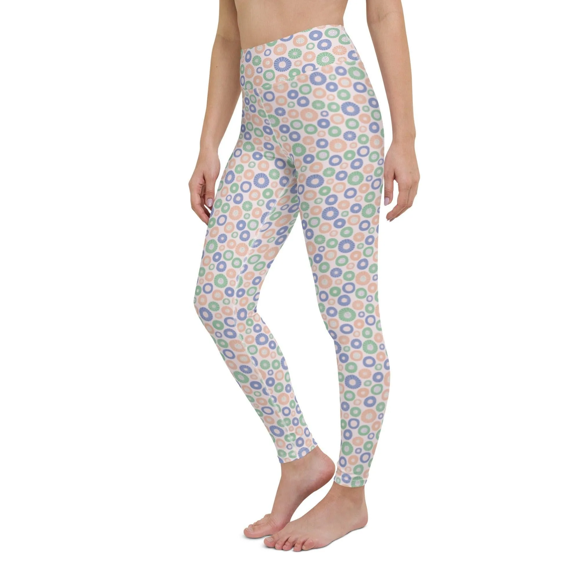 Circle Patterned Women's High-Waisted Yoga Pants