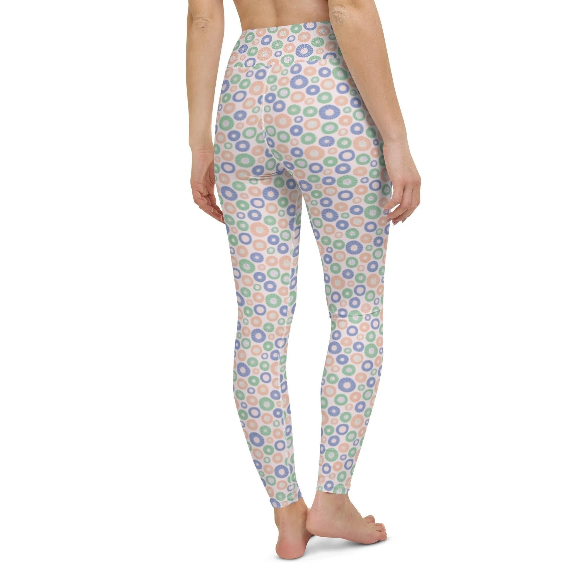 Circle Patterned Women's High-Waisted Yoga Pants