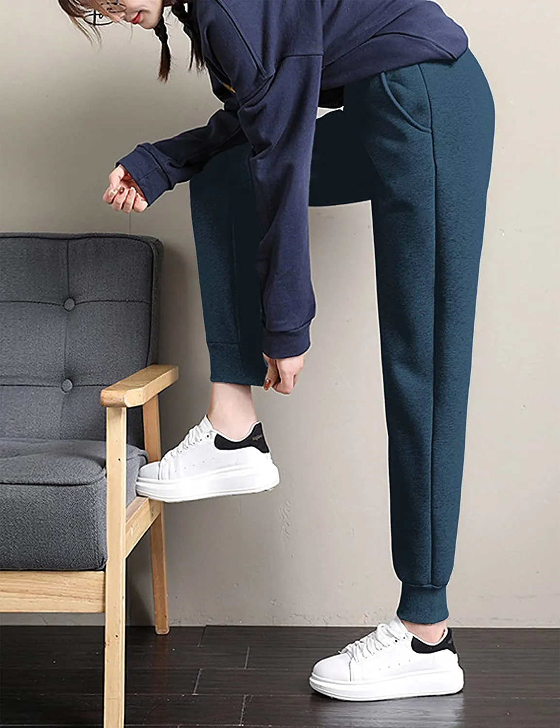 Comfy Womens Fleece Lined Joggers | Fleece Pants for Winters