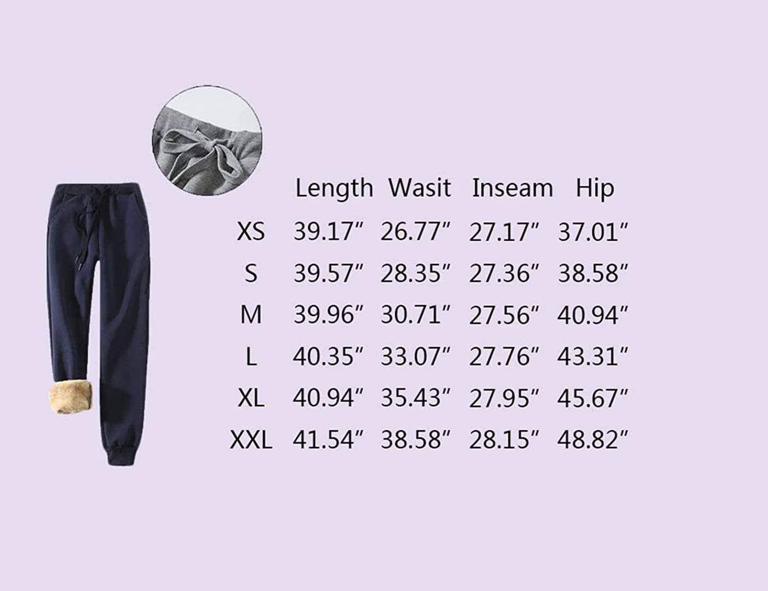 Comfy Womens Fleece Lined Joggers | Fleece Pants for Winters