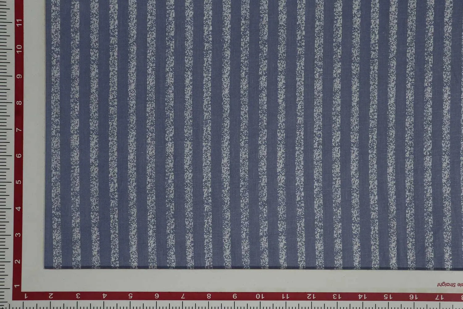 Daisy Blue Stripes Printed Cotton Cambric Fabric