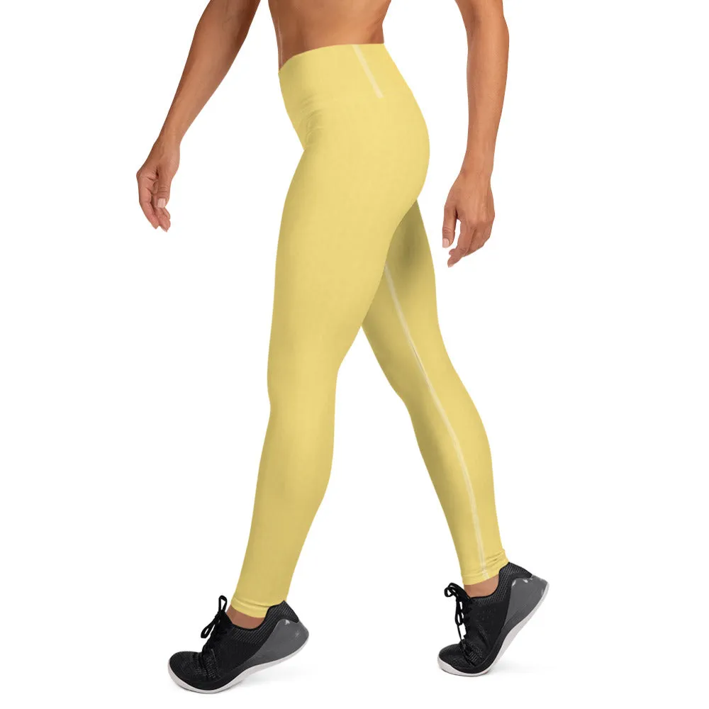 Daisy Yellow High Waist Leggings