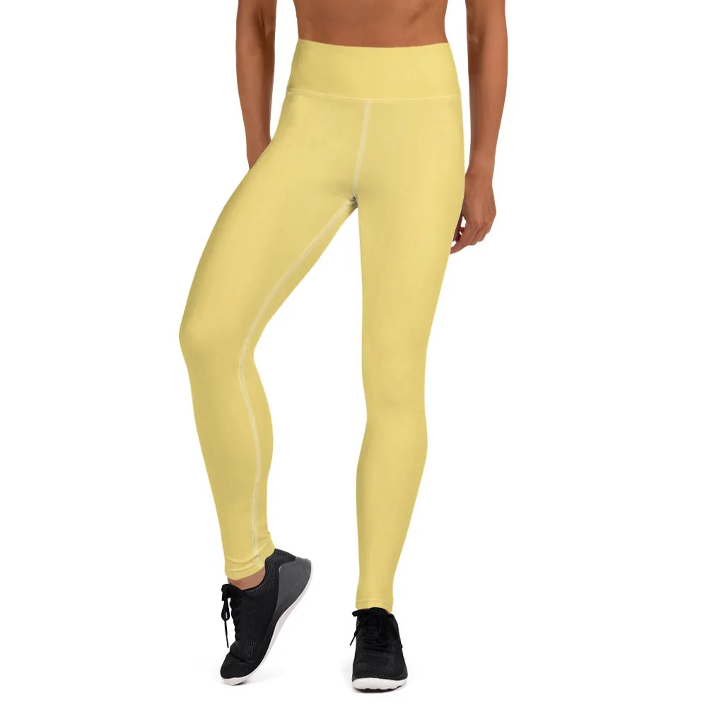 Daisy Yellow High Waist Leggings