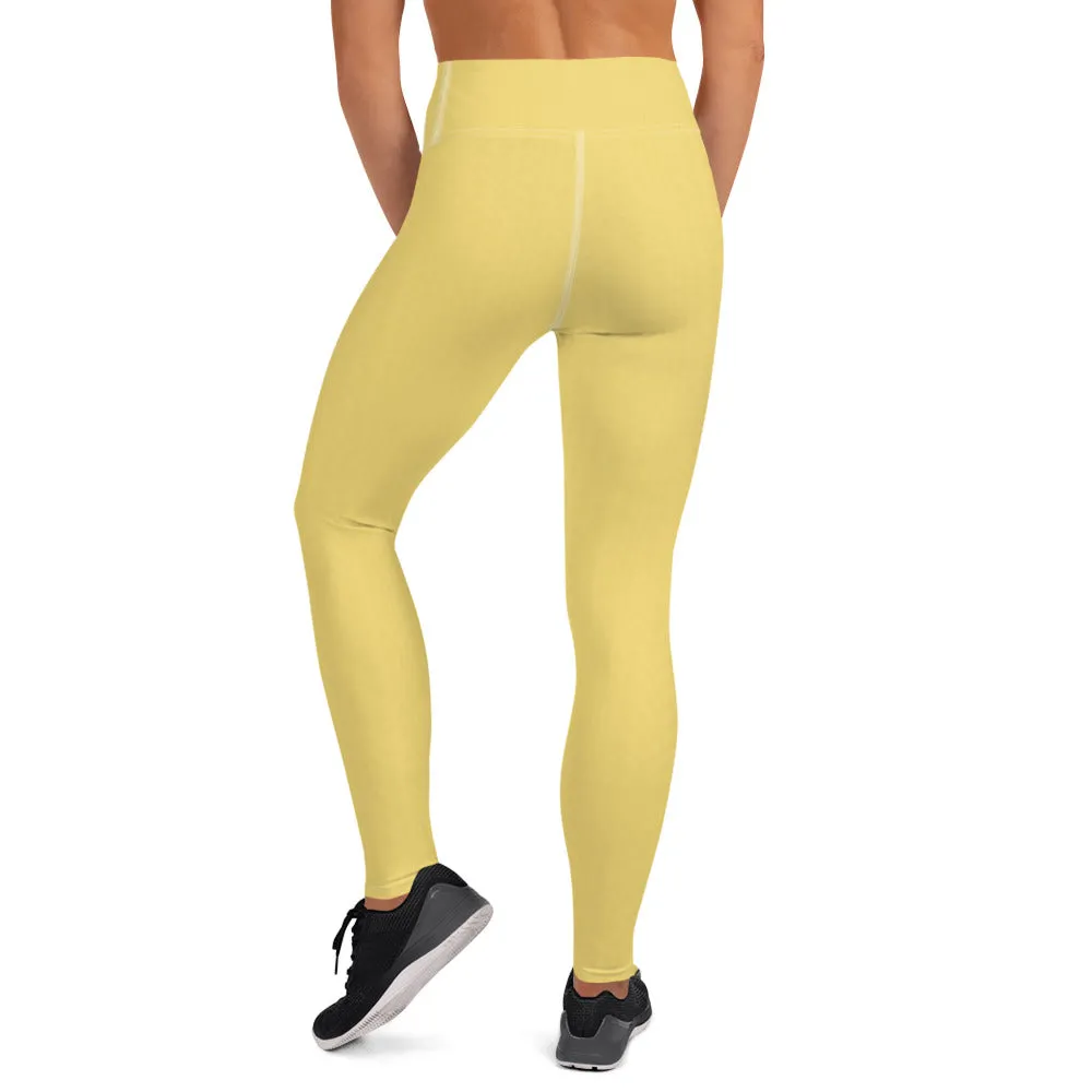 Daisy Yellow High Waist Leggings