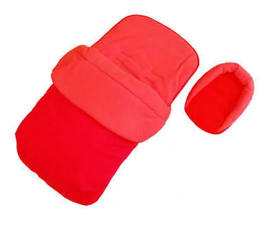 Deluxe 2in1 RED Footmuff & Headhugger To Fit Hauck Tango Pushchair Stroller