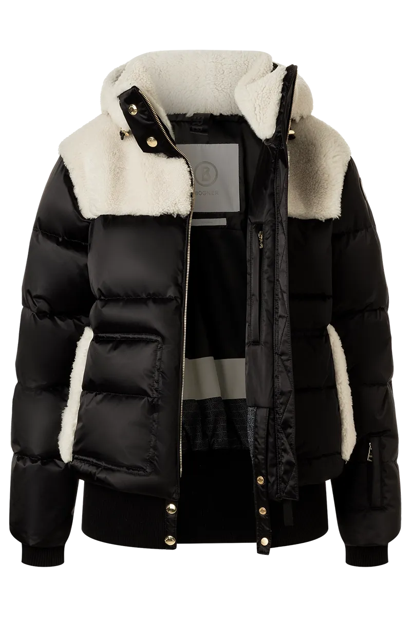 Dia Down & Shearling Ski Jacket