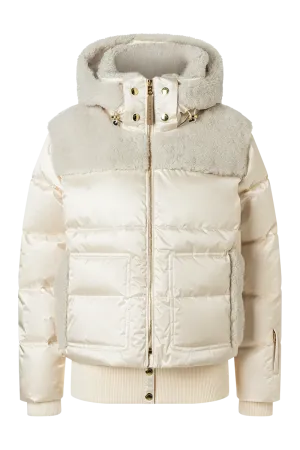 Dia Down & Shearling Ski Jacket