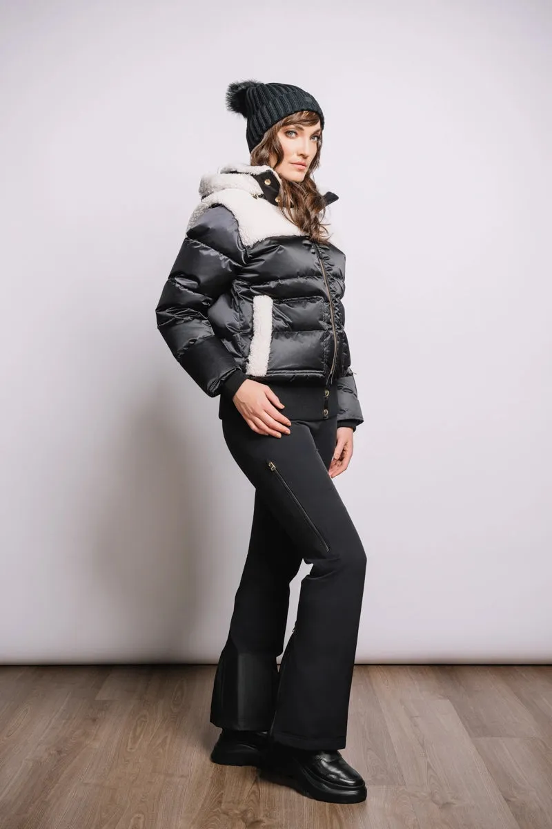 Dia Down & Shearling Ski Jacket