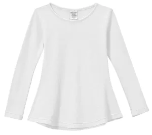 Girls Soft & Cozy Thermal Long Sleeve Tunic | White