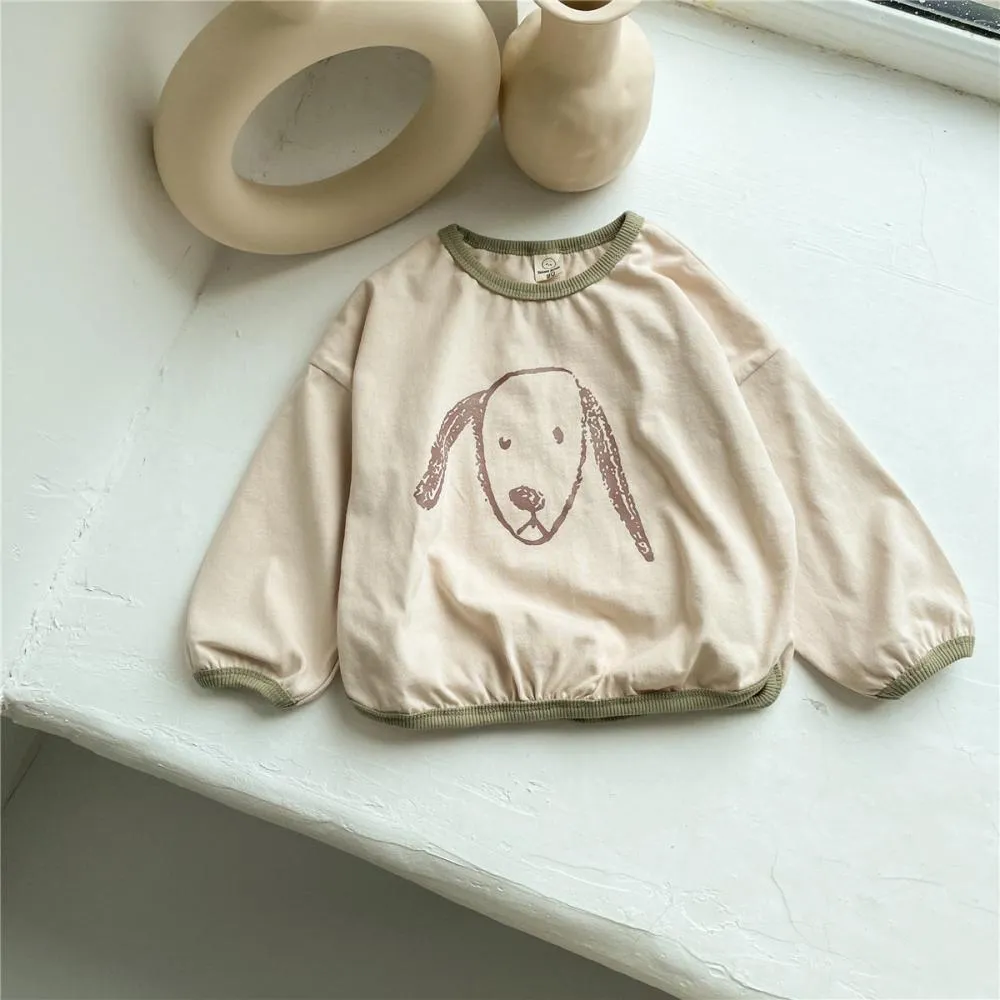 Girls Spring Autumn Cartoon Top Wholesale Baby Girl Clothes