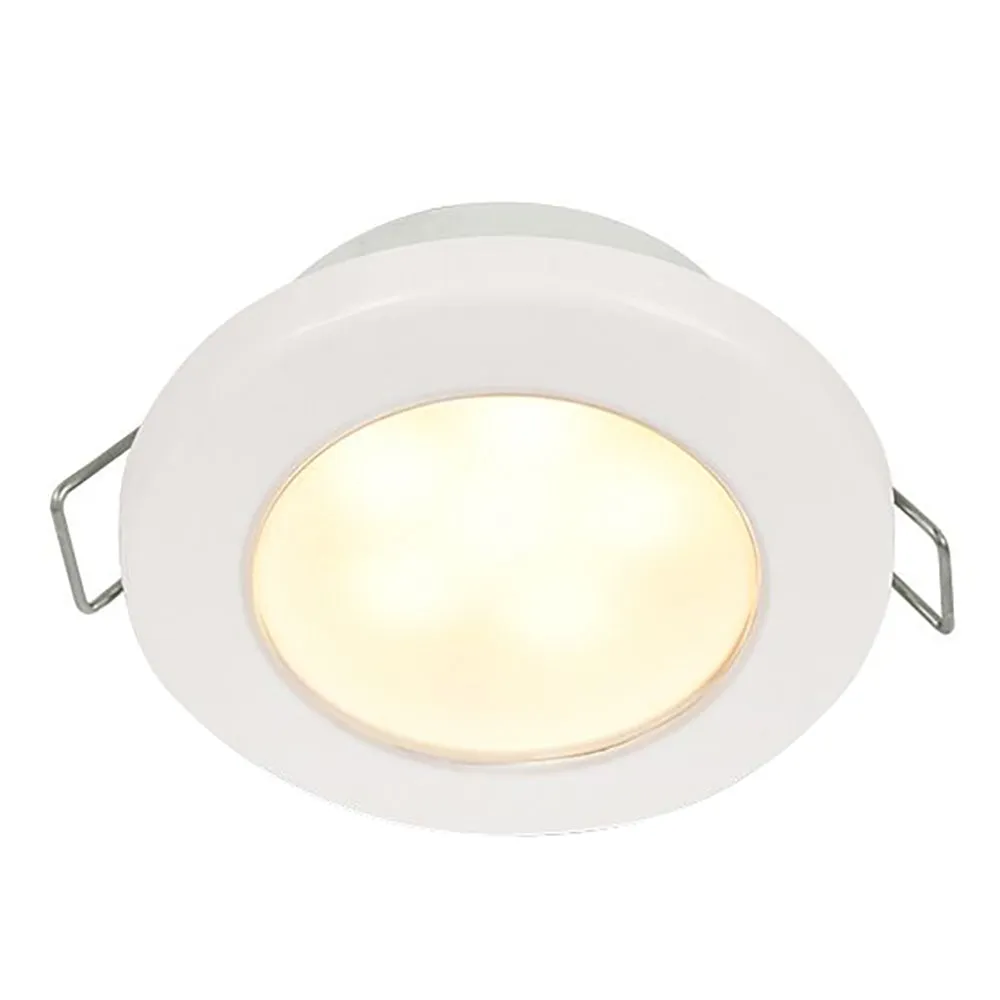 Hella Marine EuroLED 75 3" Round Spring Mount Down Light - Warm White LED - White Plastic Rim - 12V [958109511]