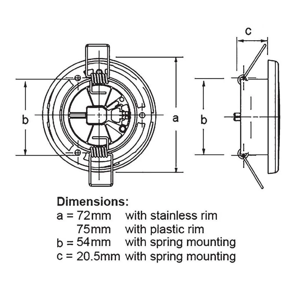 Hella Marine EuroLED 75 - Warm White - 12V