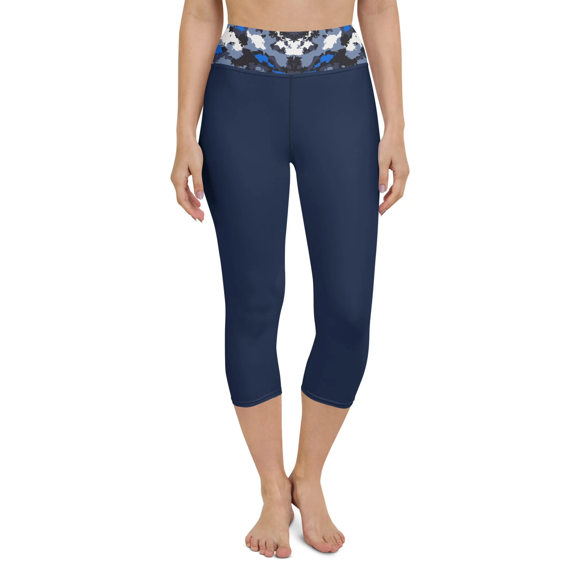 Humble Sportswear™ Trinity Navy Capri Leggings