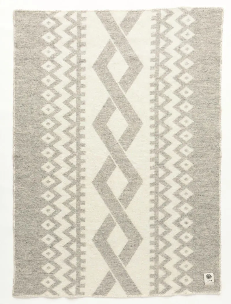 Icelandic Blanket - Grey Flétta #0402