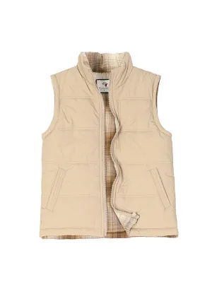 Kid's Lightweight Flannel Lined Puffer Vest