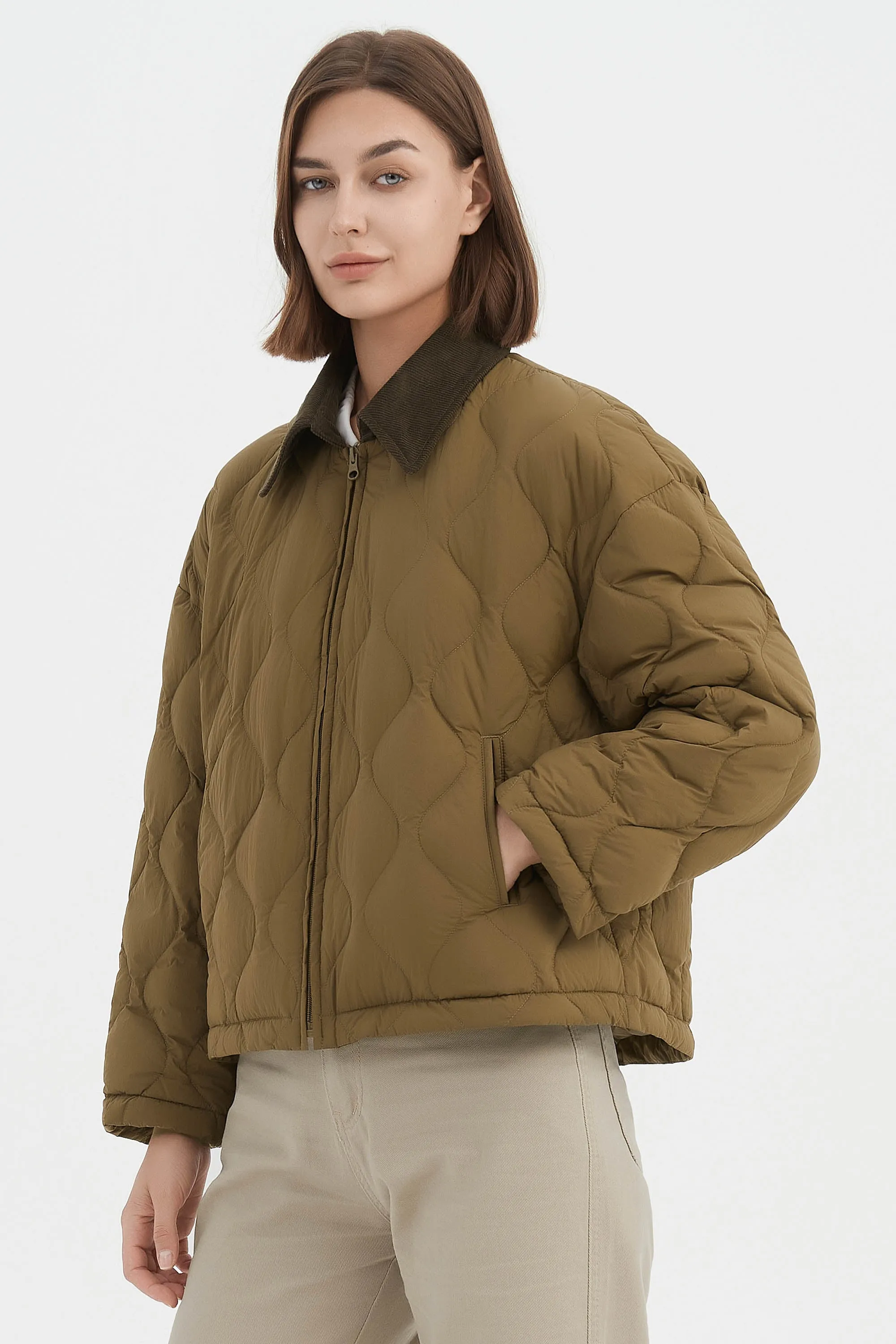 Lightweight Cropped Puffer Jacket