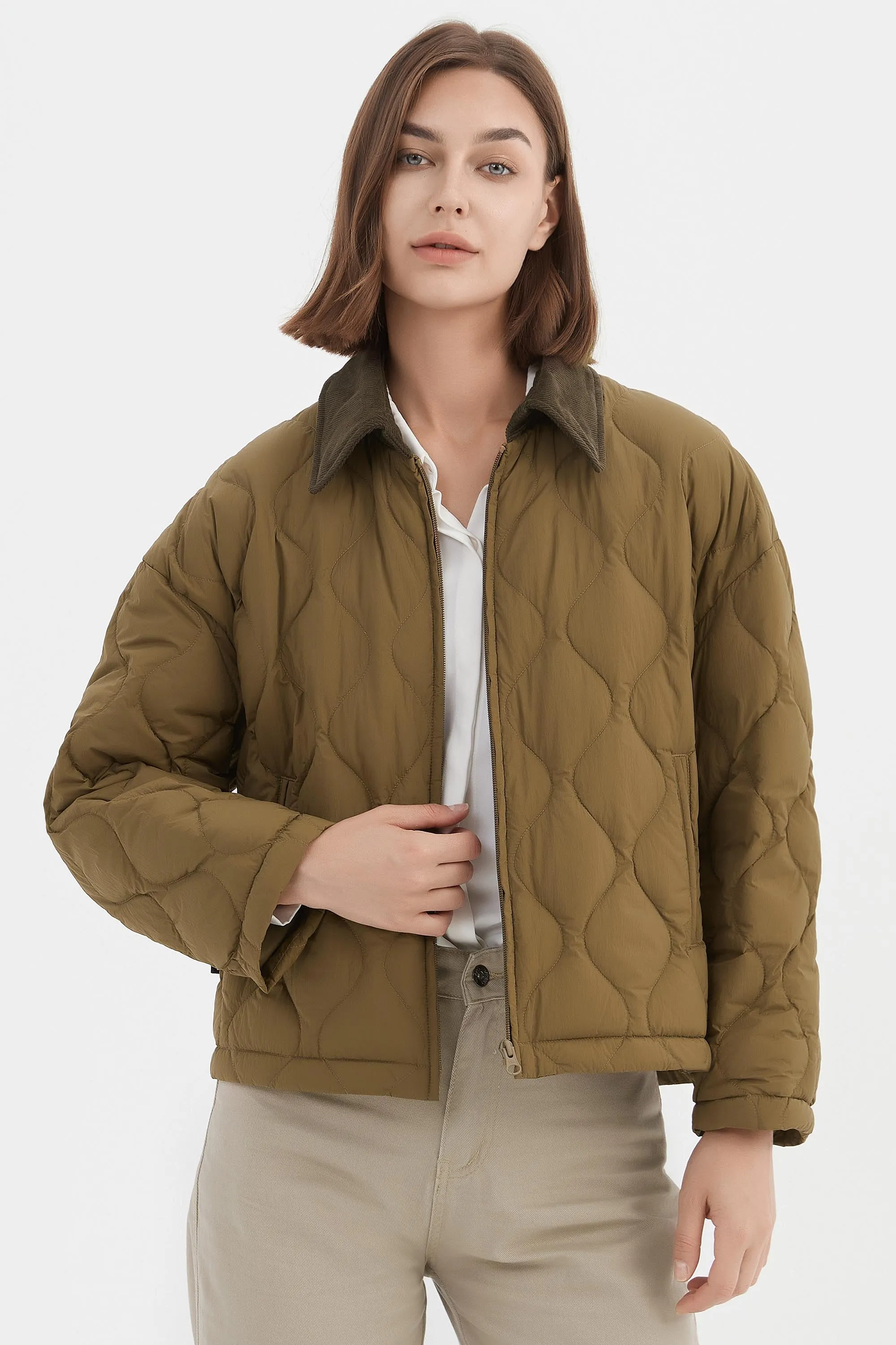 Lightweight Cropped Puffer Jacket