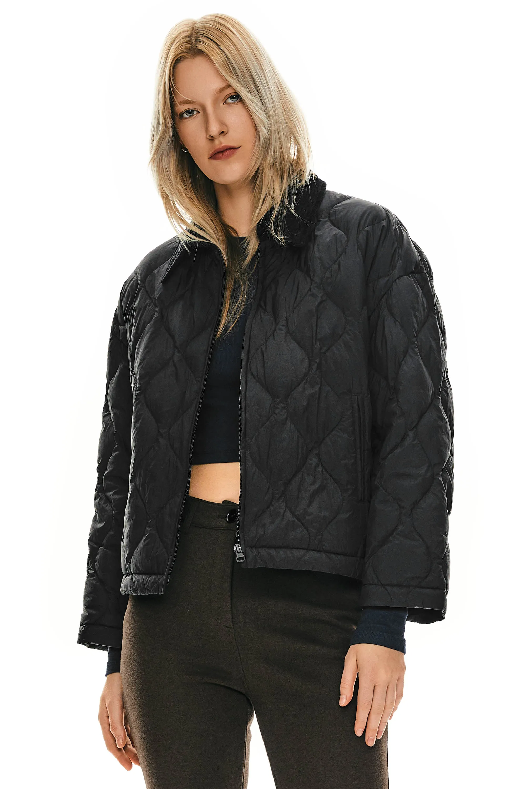 Lightweight Cropped Puffer Jacket