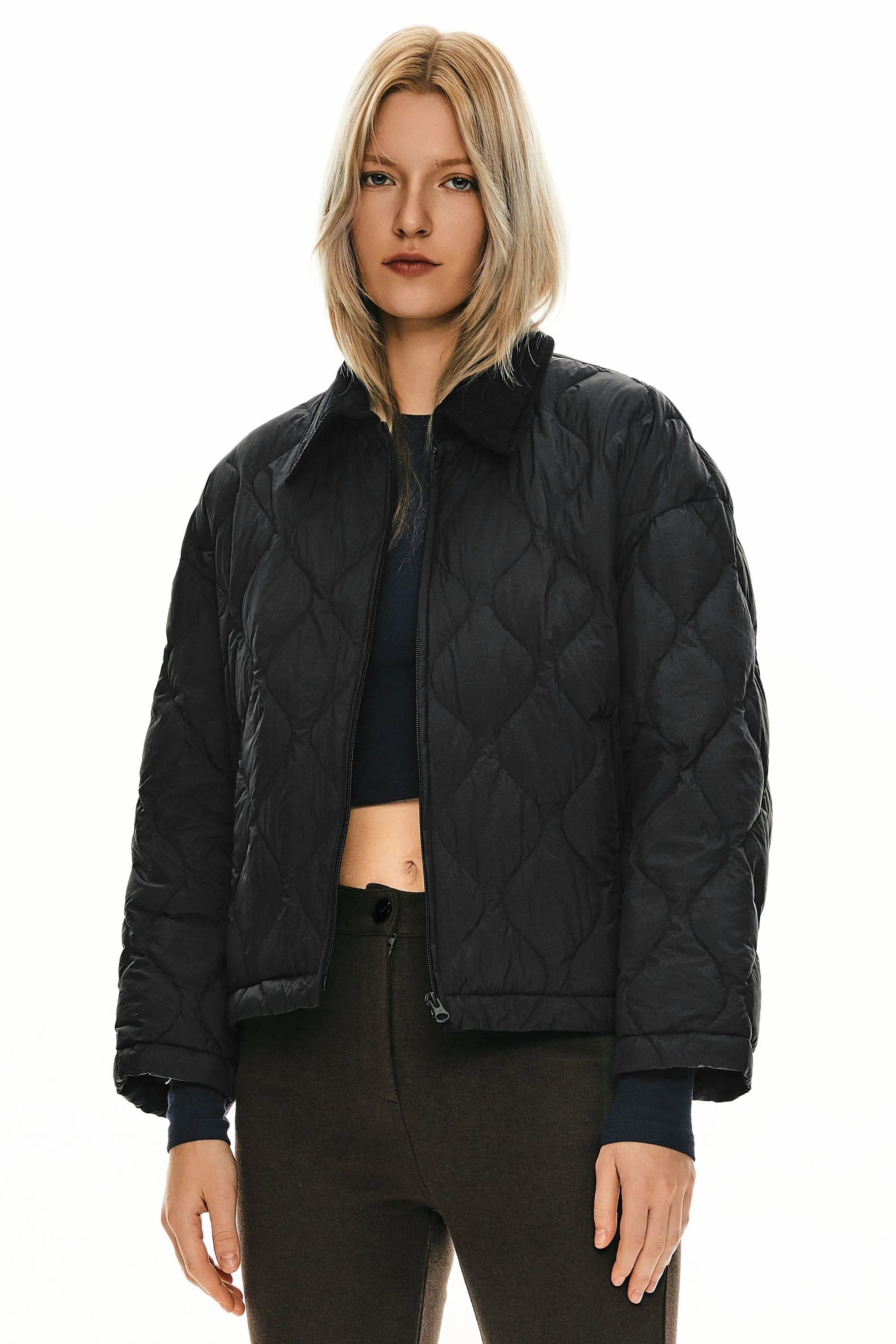 Lightweight Cropped Puffer Jacket