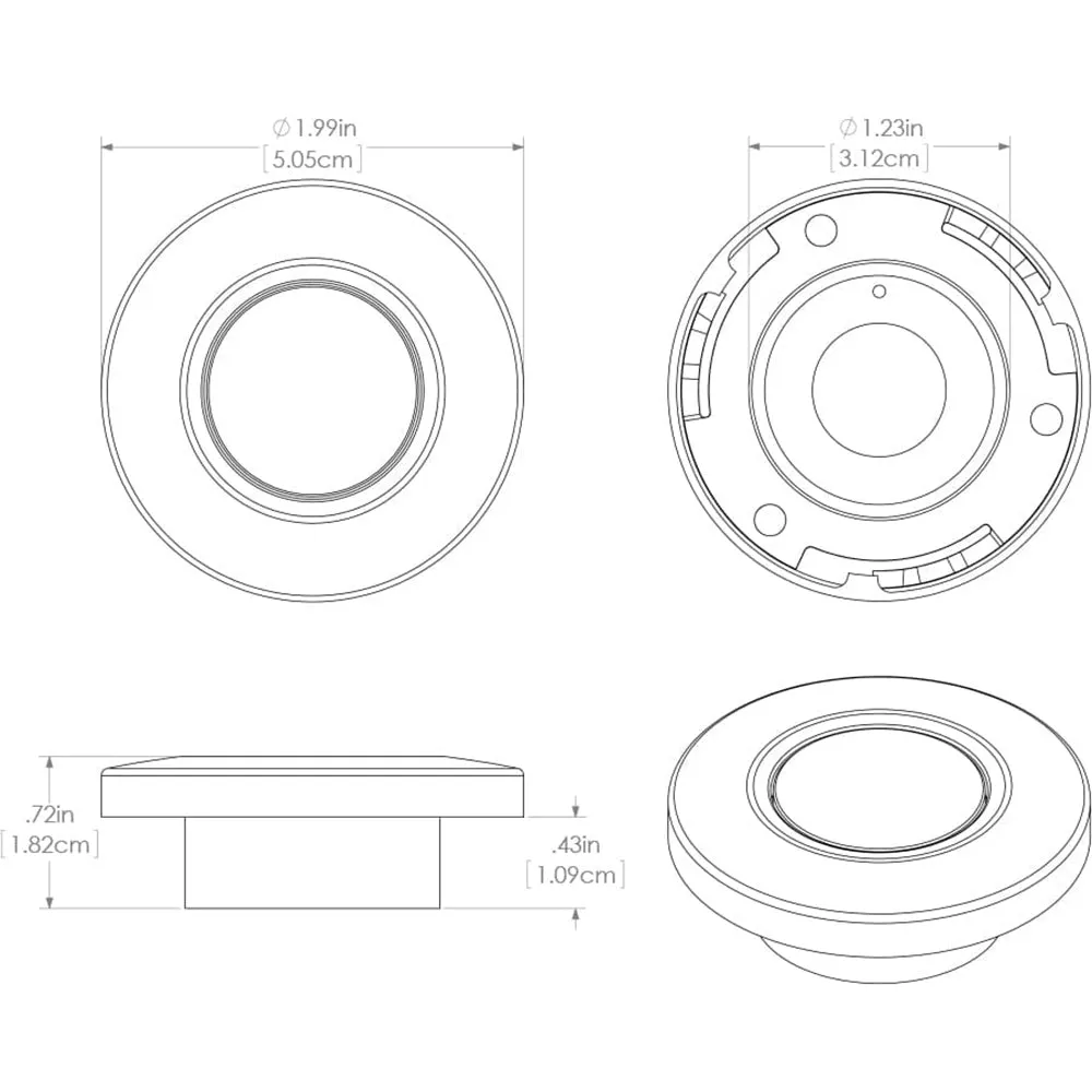 Lumitec Orbit - Flush Mount Down Light - White Finish - Warm White Dimming