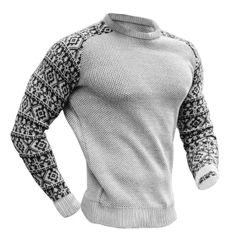 Men's Knitted Waffle Plaid Slimming Top