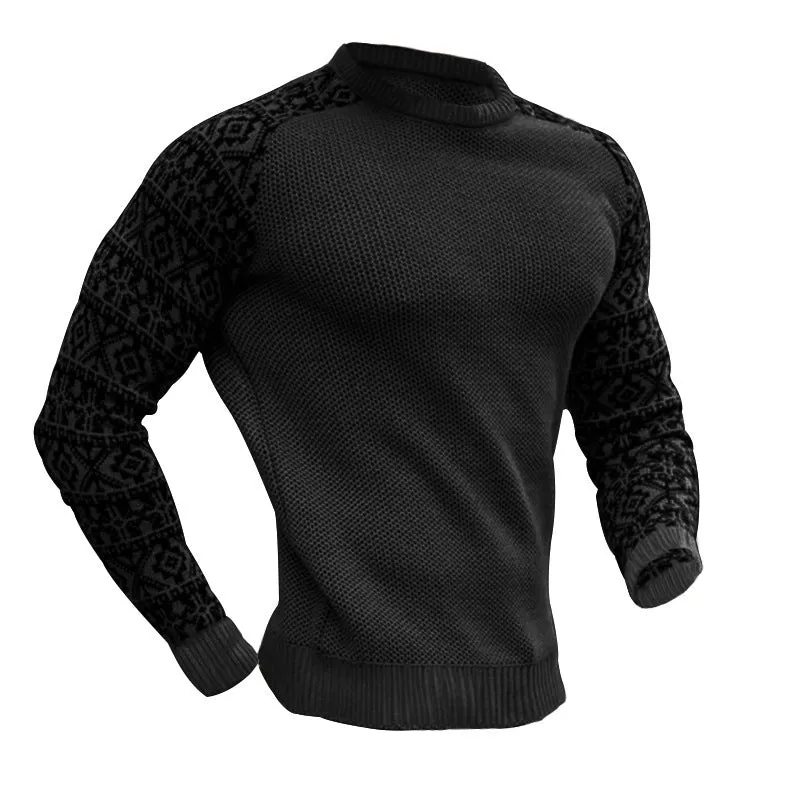 Men's Knitted Waffle Plaid Slimming Top