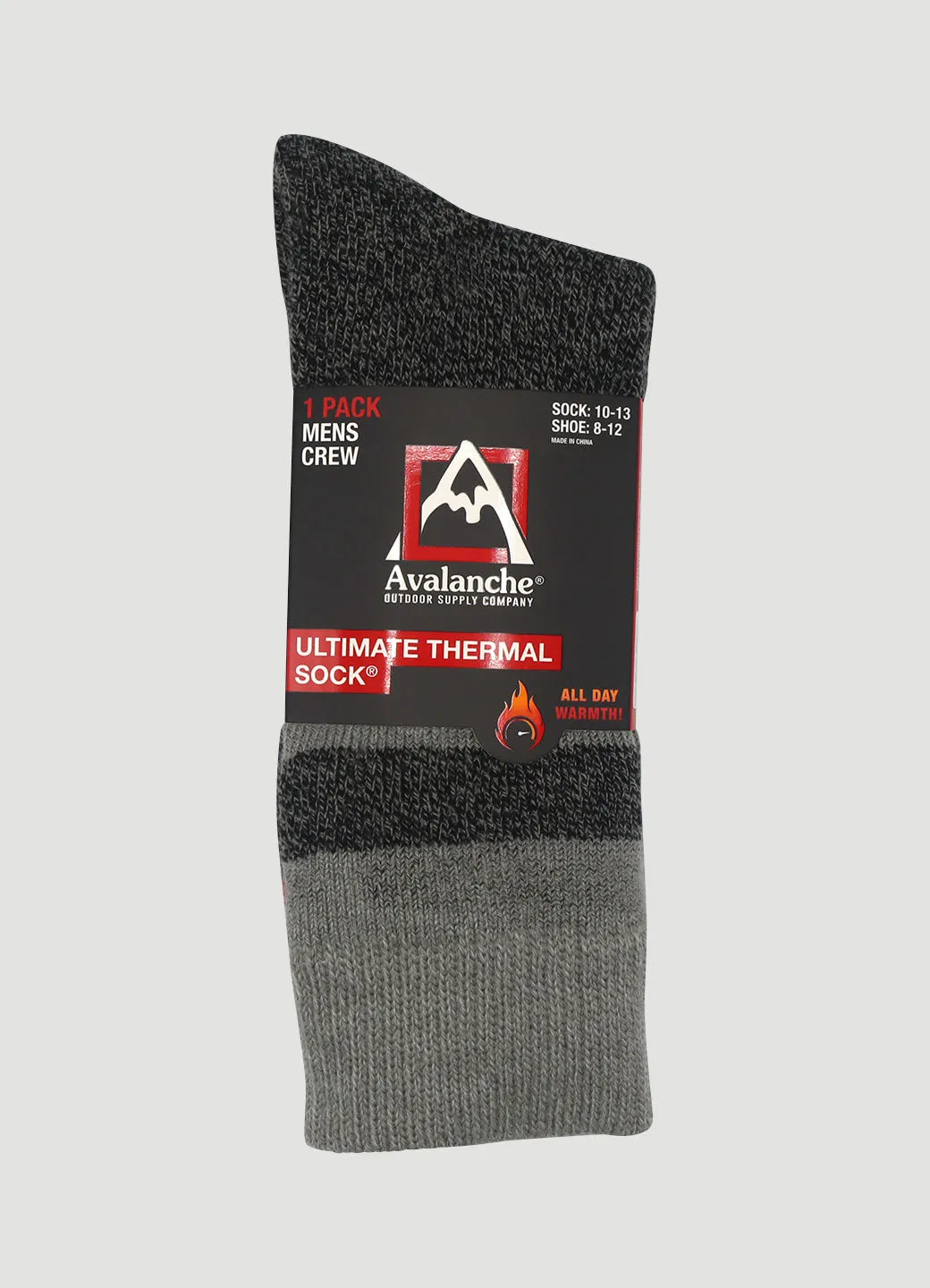 Men's Striped Trim Ultimate Thermal Crew Socks