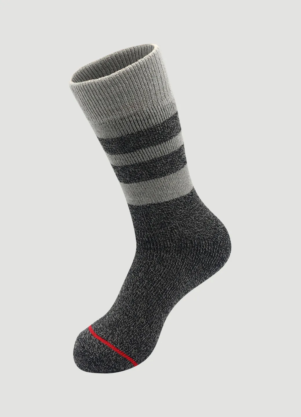 Men's Striped Trim Ultimate Thermal Crew Socks