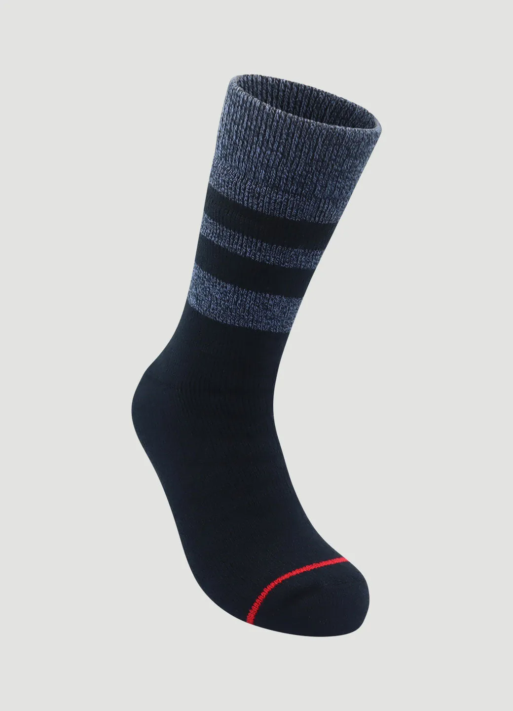 Men's Striped Trim Ultimate Thermal Crew Socks