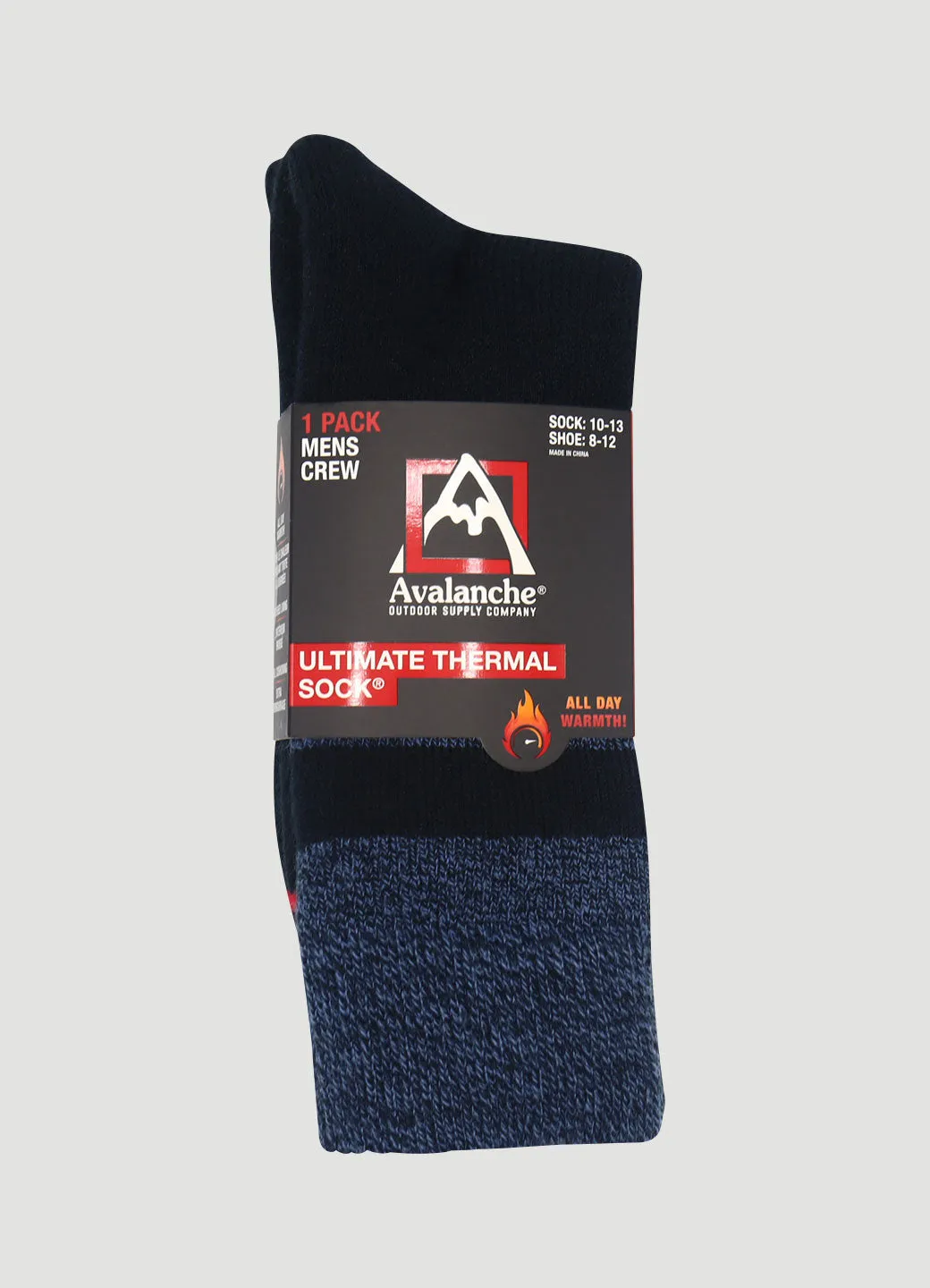 Men's Striped Trim Ultimate Thermal Crew Socks