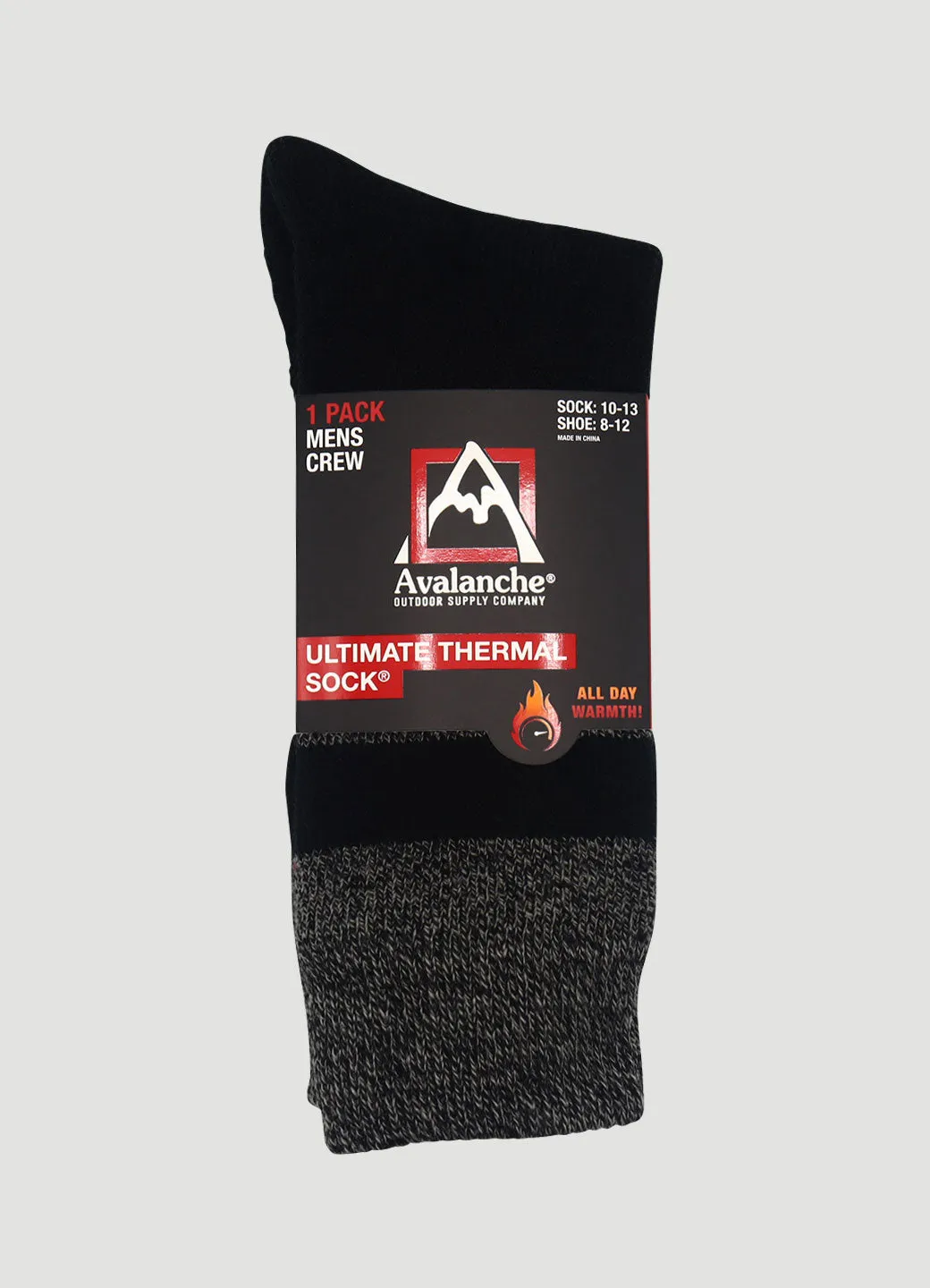 Men's Striped Trim Ultimate Thermal Crew Socks