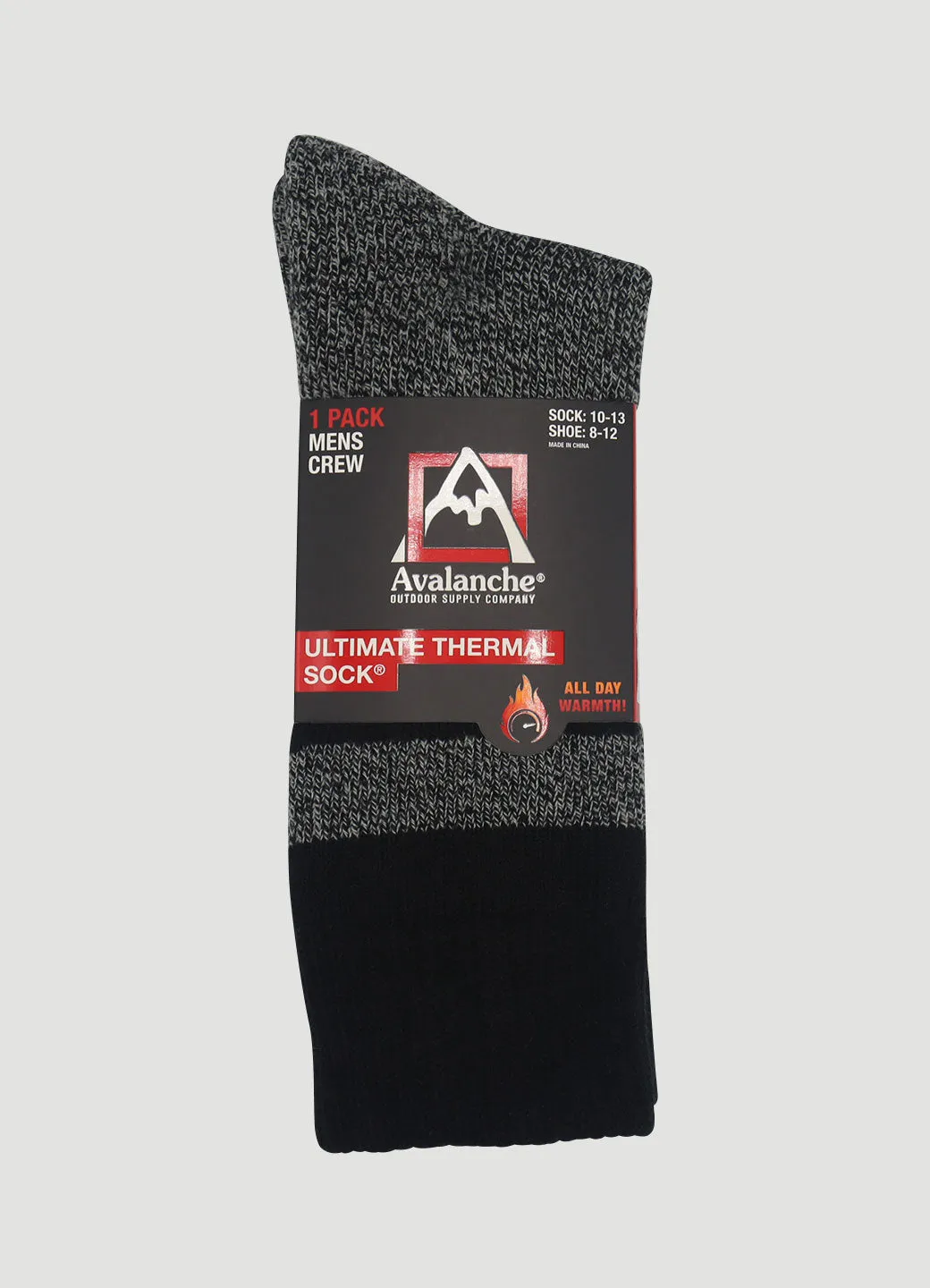 Men's Striped Trim Ultimate Thermal Crew Socks