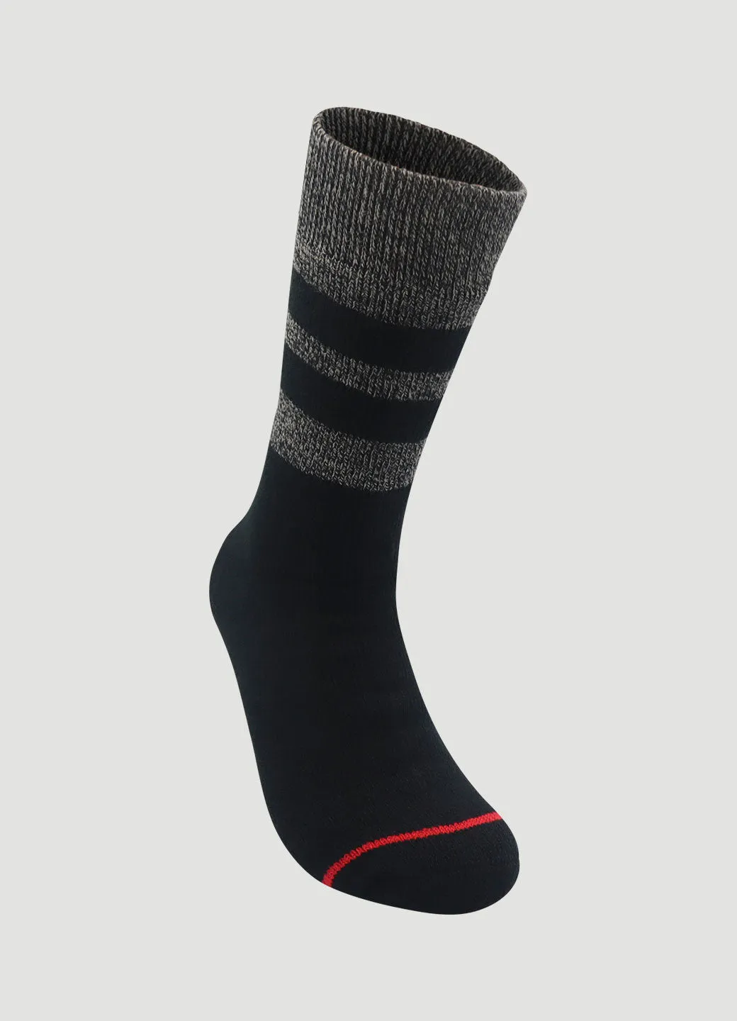 Men's Striped Trim Ultimate Thermal Crew Socks