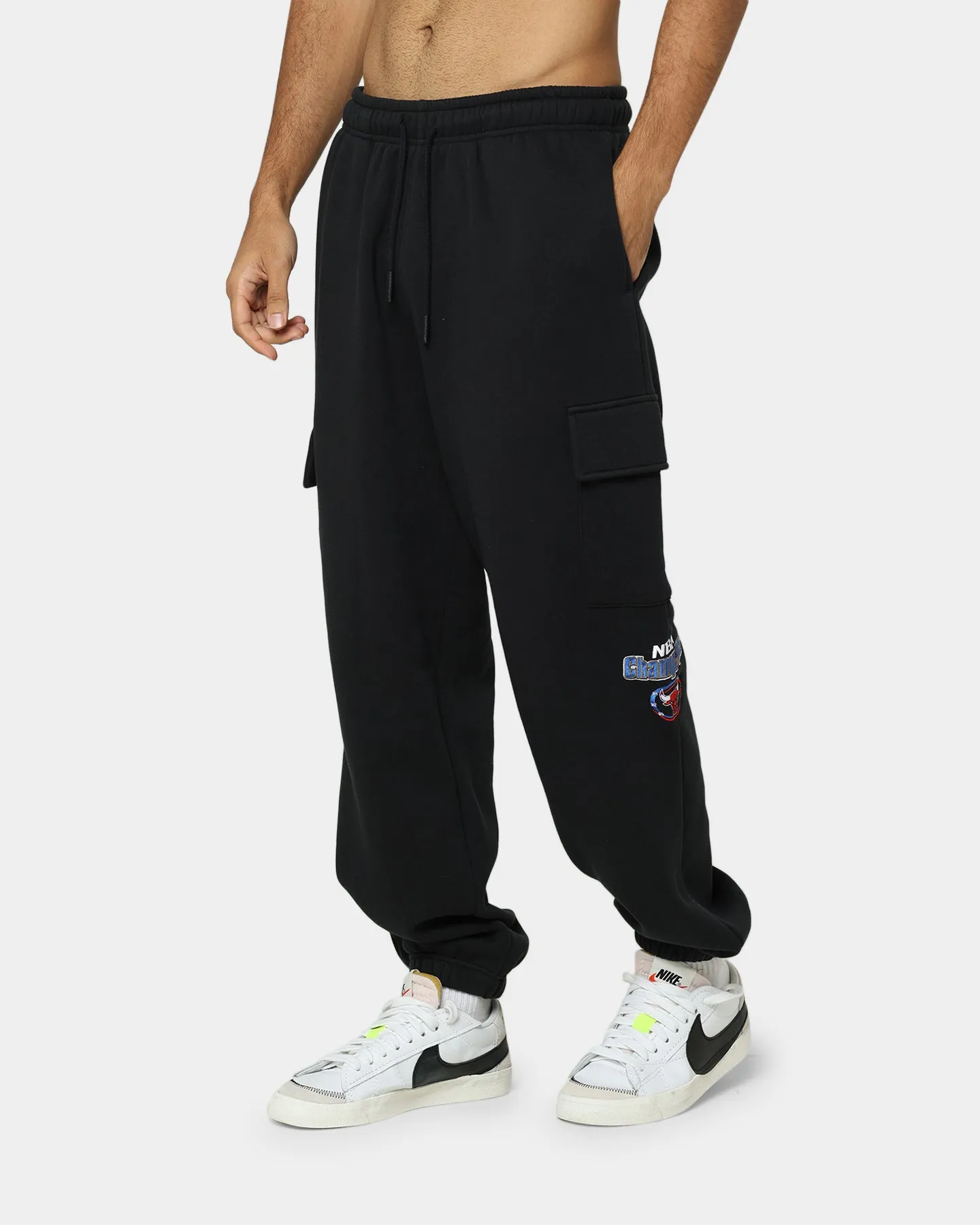 Mitchell & Ness Chicago Bulls Cargo Fleece Sweat Pants Faded Black