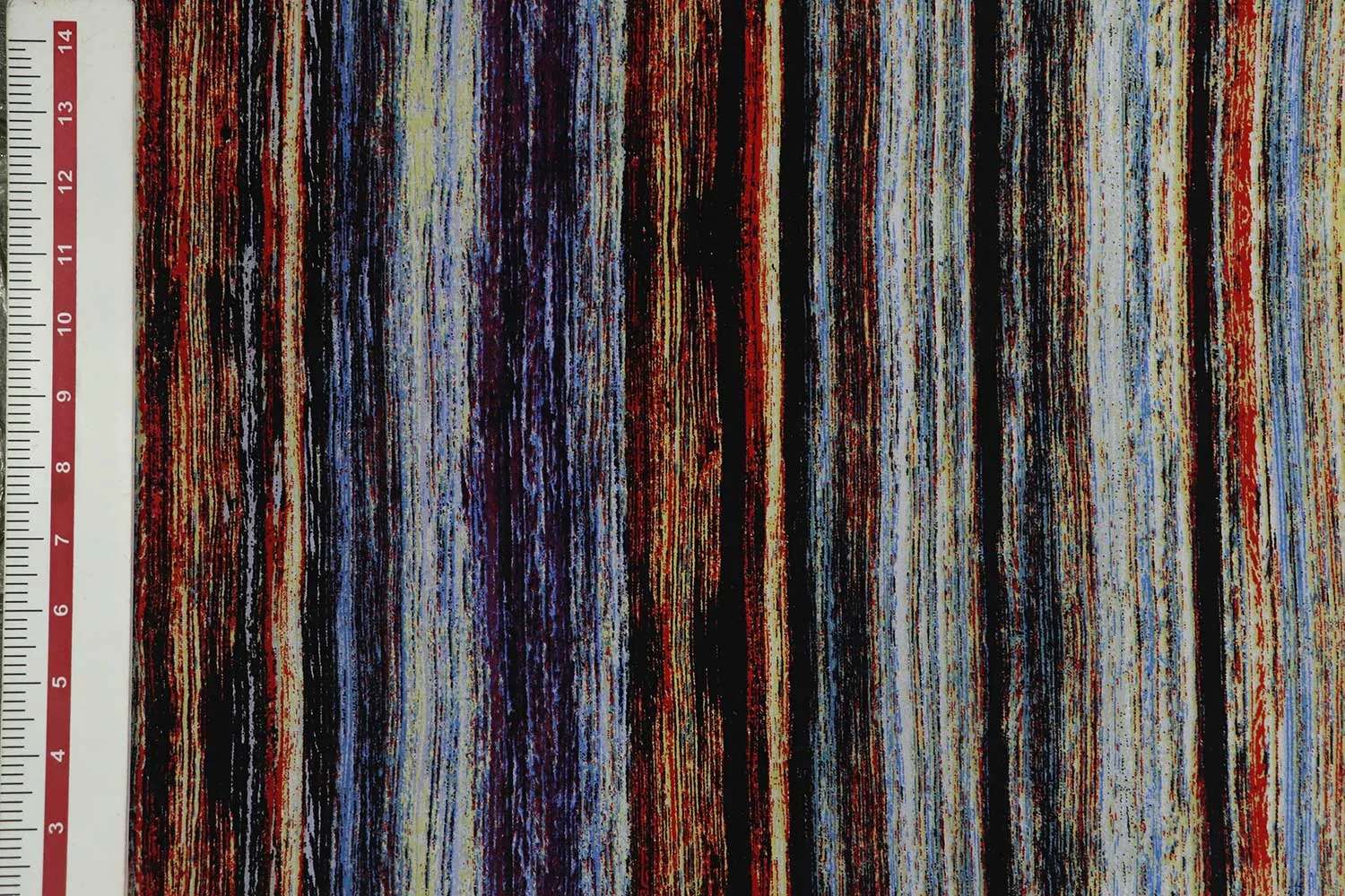 Multicolor Stripes Printed Rayon Fabric