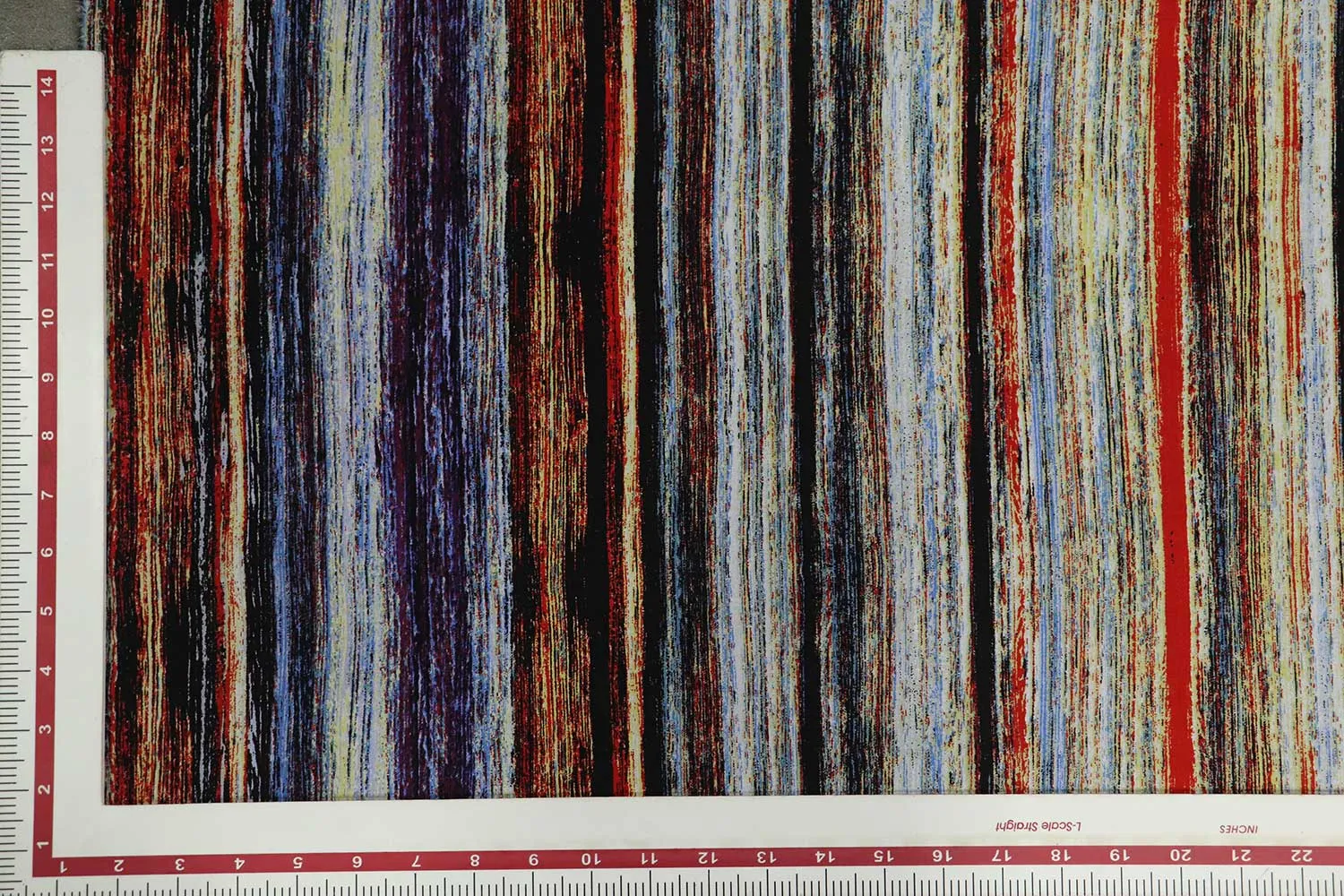 Multicolor Stripes Printed Rayon Fabric