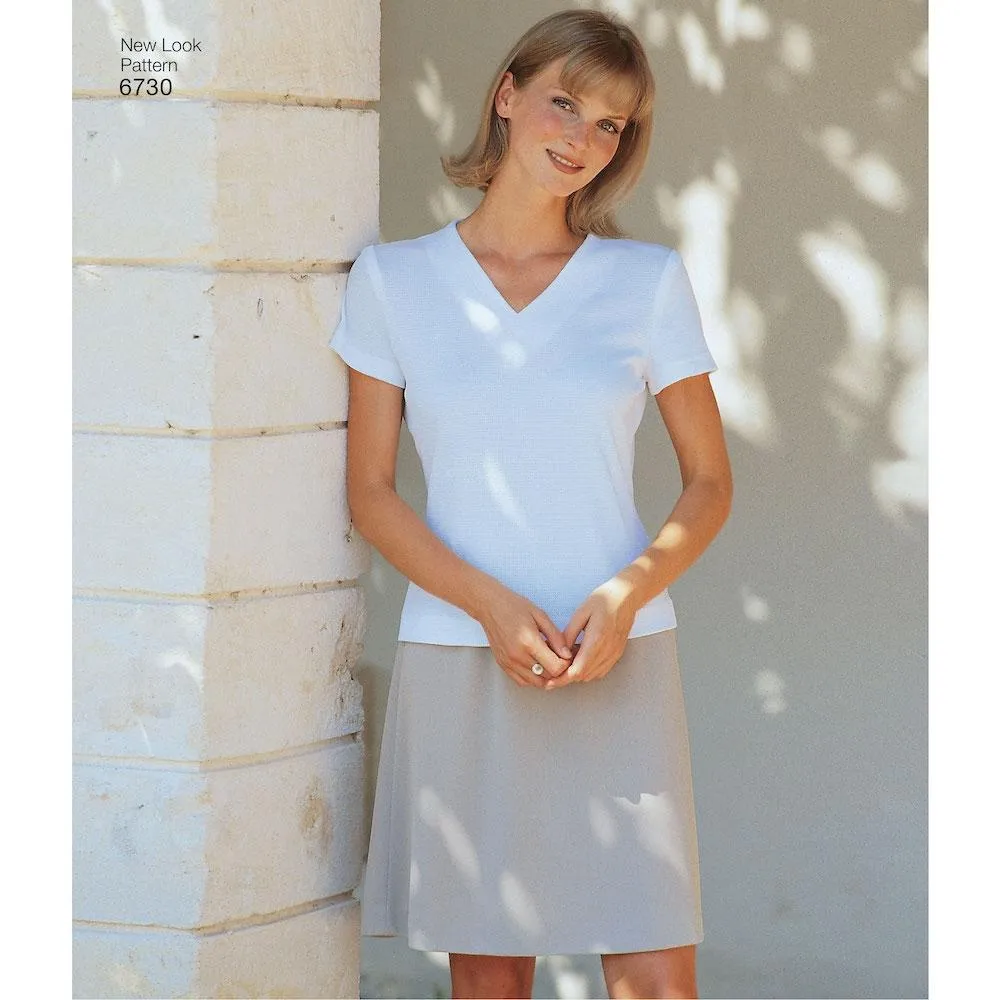 Newlook Pattern 6730 Misses Knit Tops, Skirts, and Pants