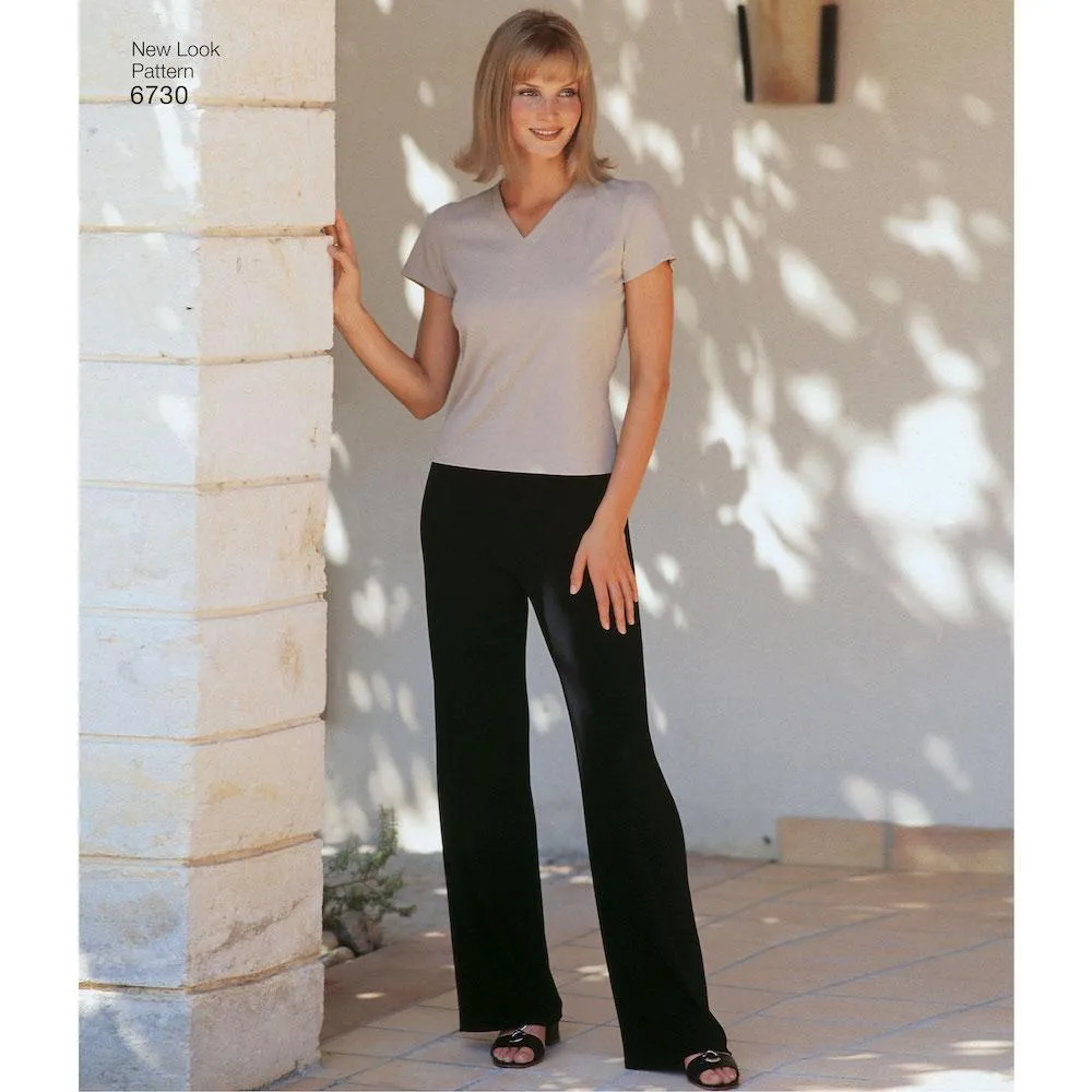 Newlook Pattern 6730 Misses Knit Tops, Skirts, and Pants